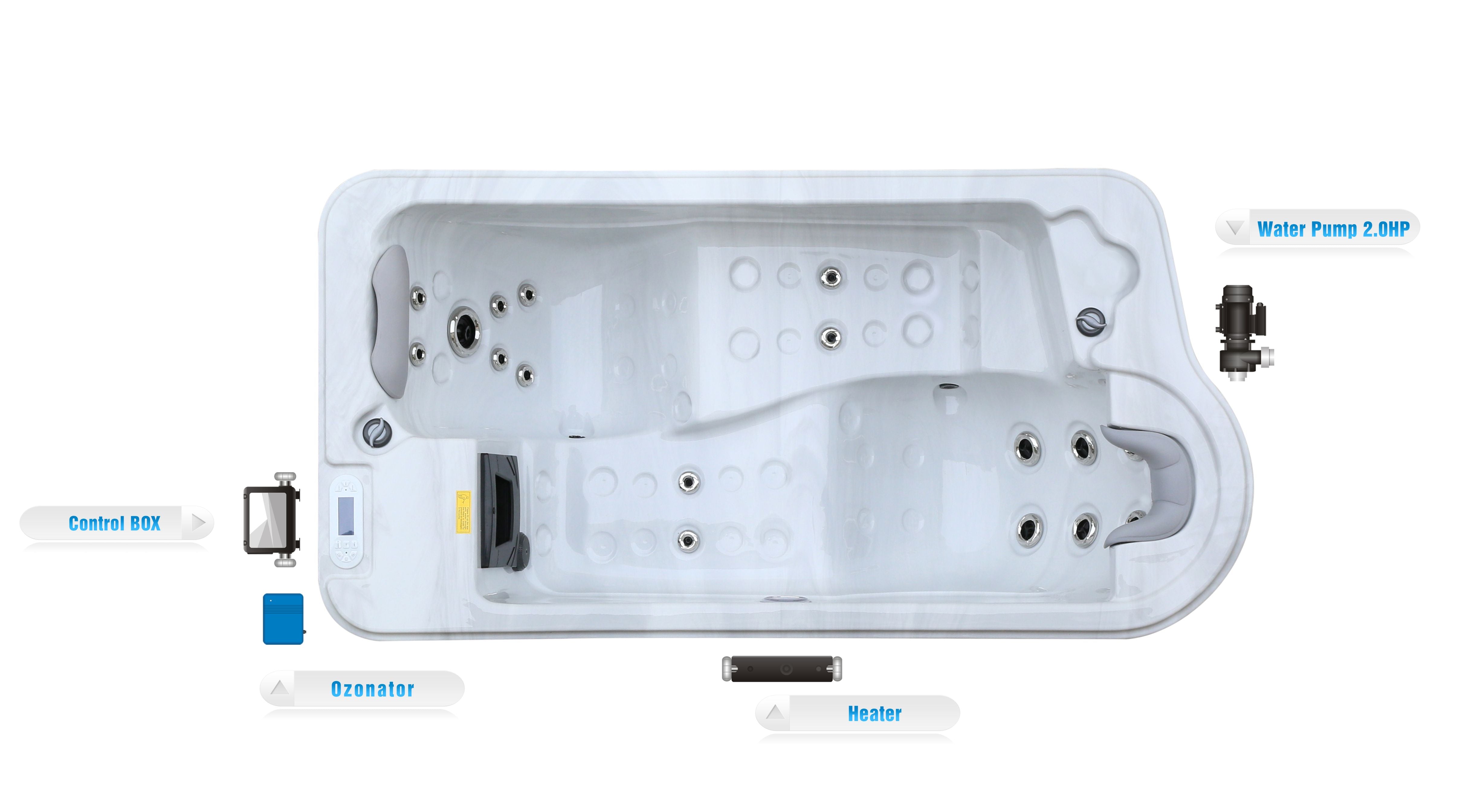 2 Person Hot Tub designed for couples or solo relaxation