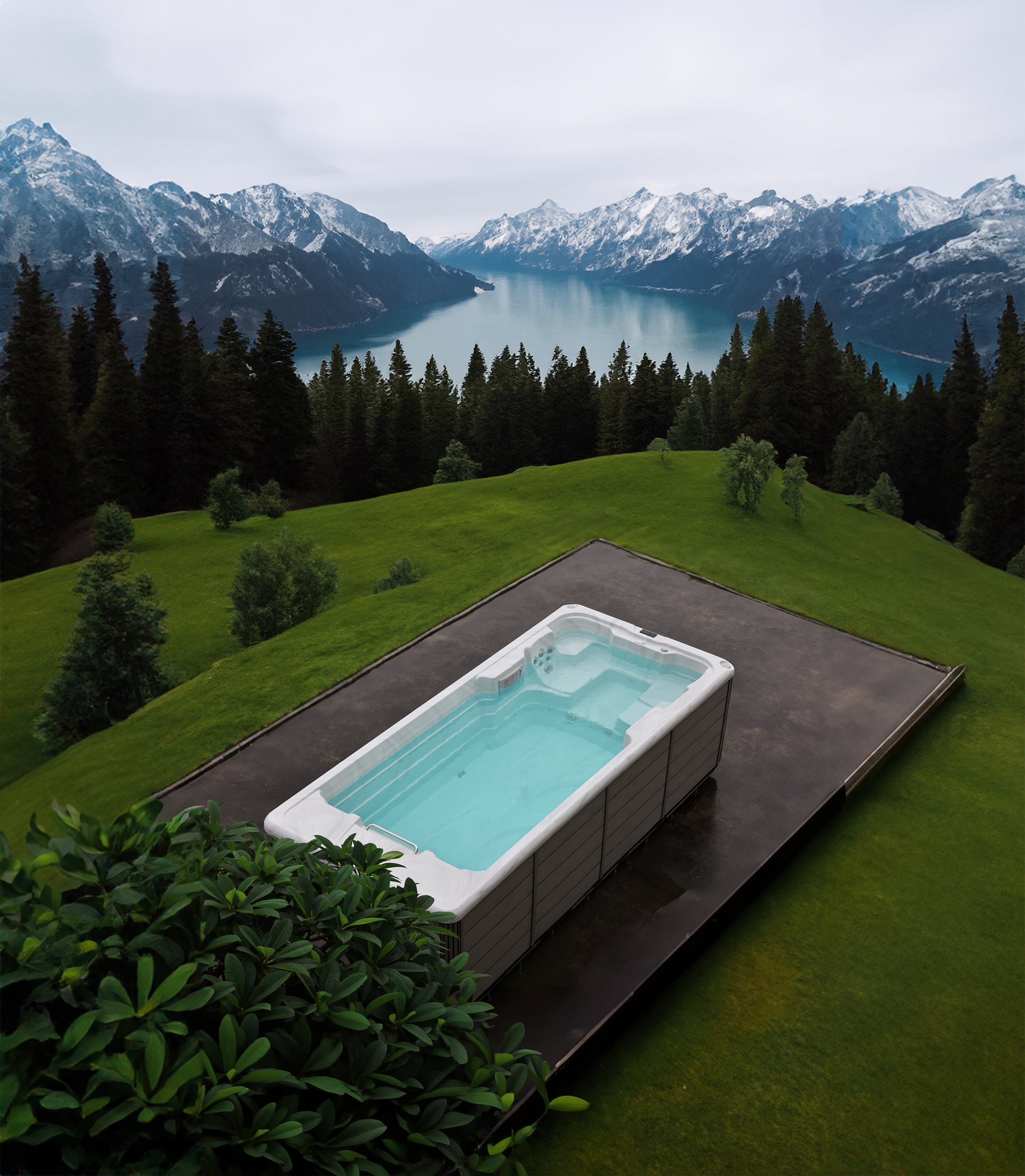 2-person swim spa for outdoor space